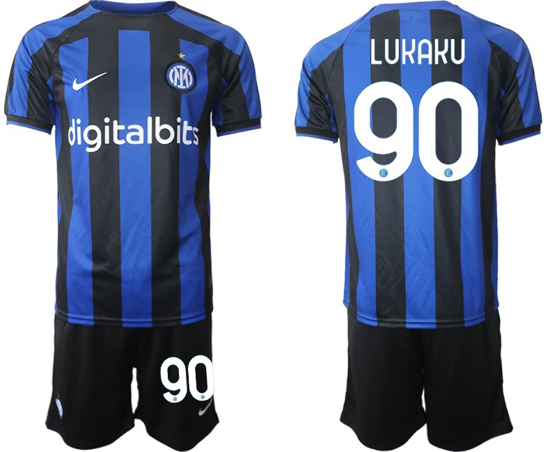 Cheap Men 2022-2023 Club Inter Milan home blue 90 Soccer Jersey